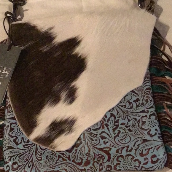 Myra leather and hairon bag - Picture 2 of 4